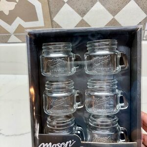 Mason Transparent Shots Glass Mug Set